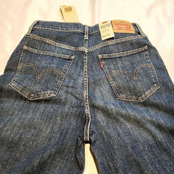 Levis Mile High Cropped Wide Leg NWT Classic High Waist Great Fit Size 30x25 - Picture 5 of 7